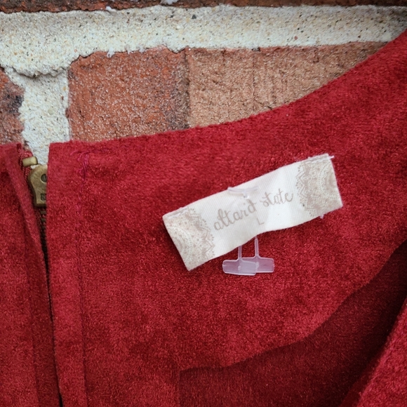 Altar'd State Red Faux Suede Dress - Picture 2 of 9